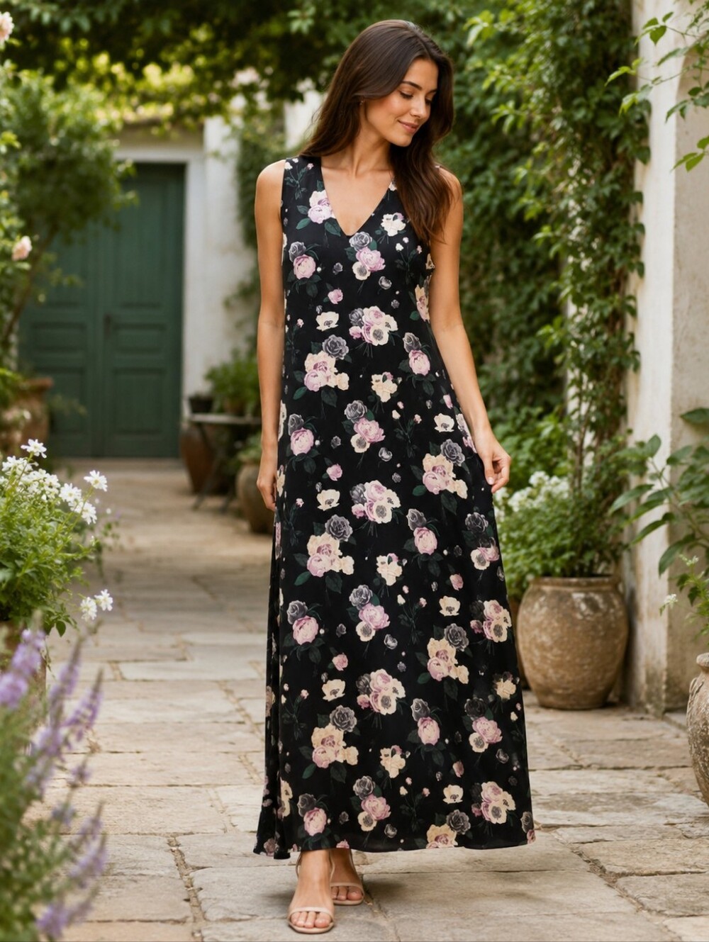 Equipment Floral Maxi Silk Dress Size S